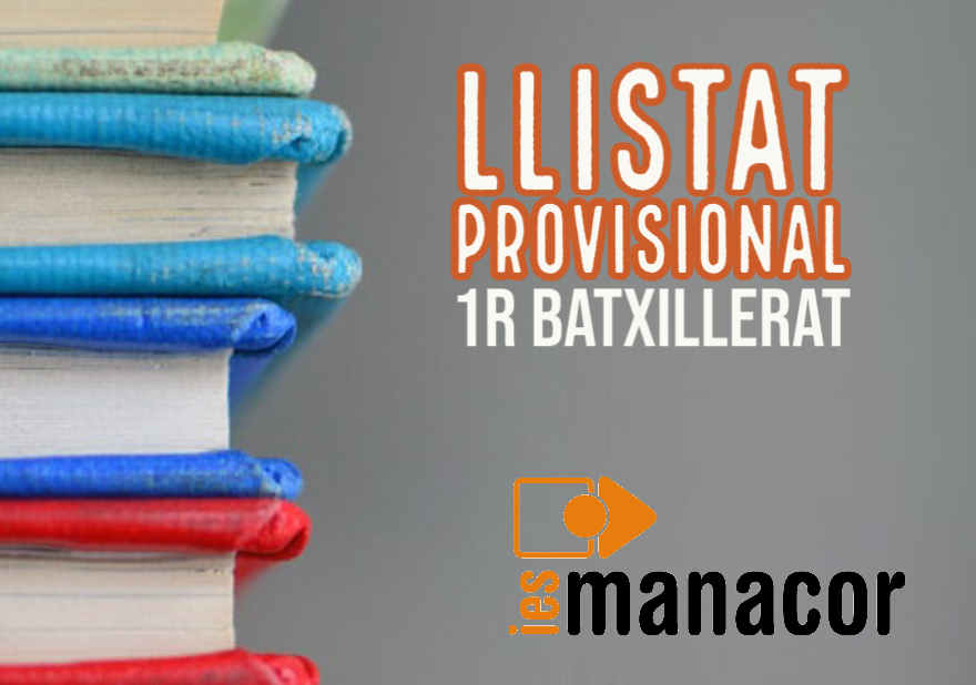 Llistat provisional 1r Batxillerat
