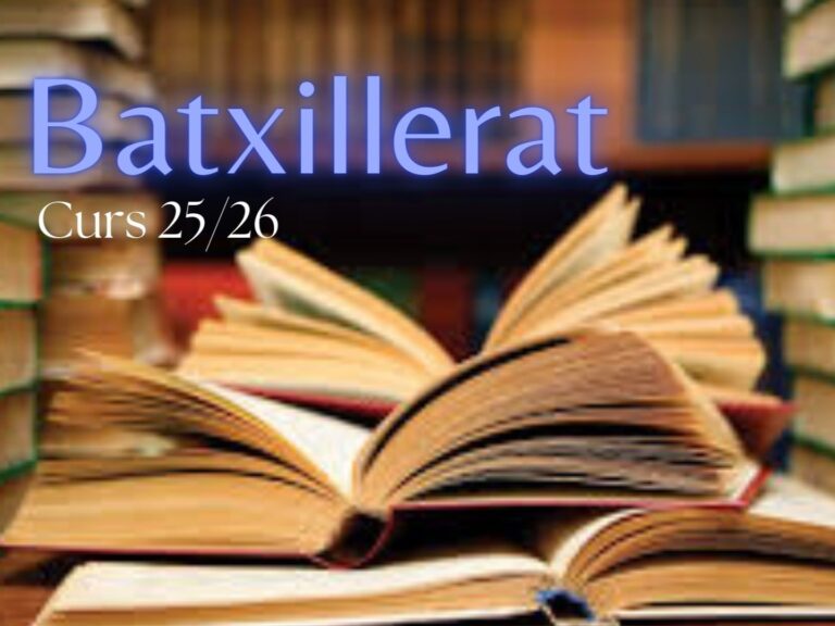 Matrícula i Admissió Batxillerat. Curs 25/26