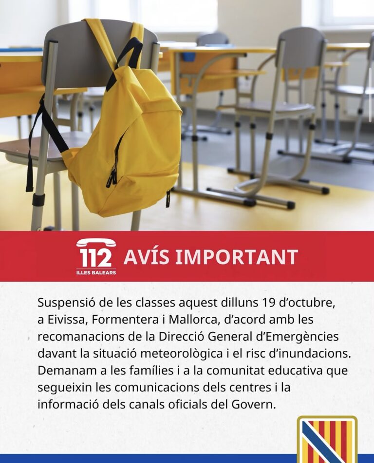Demà, 19 d’octubre, no hi ha classe.